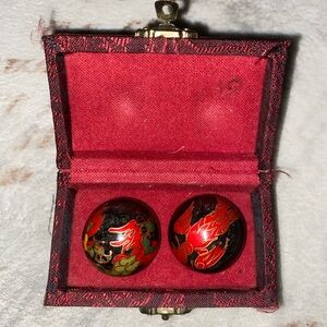 Vintage Mini Chinese Baoding Balls Dragon - Stress Relief - Chime Therapy
